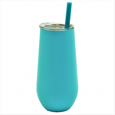 500227- AQUA 6OZ CHAMPAGNE FLUTE TUMBLER